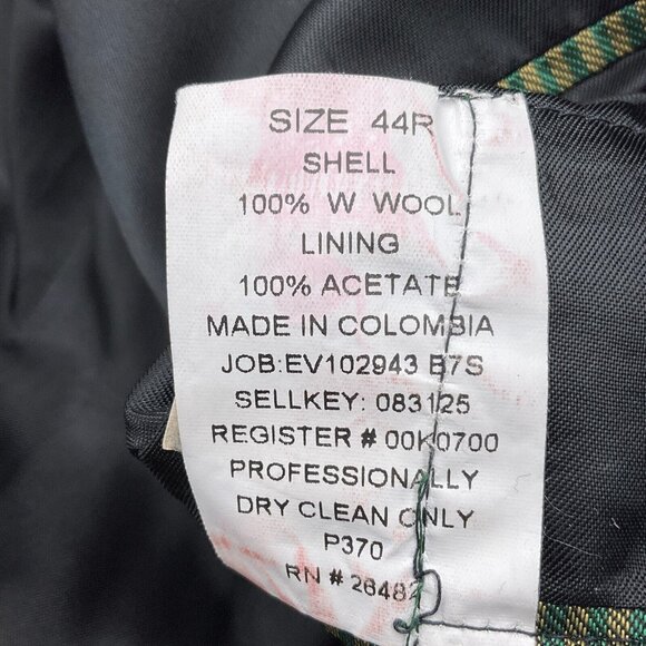 Palm Beach Suit Men 44R/36W x 30L Gray Pinstripe Wool Classic Career 2pc  VTG - Picture 11 of 16